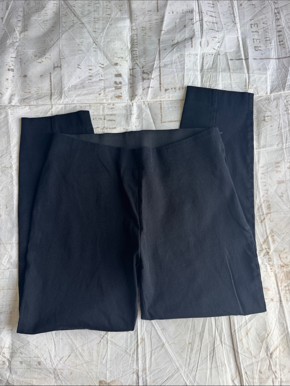 Black dress pants for work, elastic waist size 10